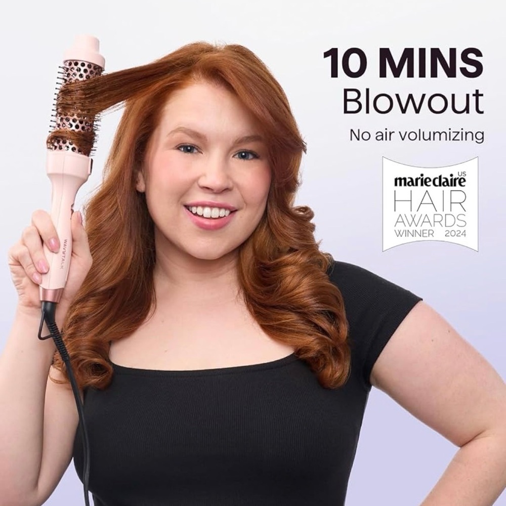 NWT Wavytalk 1.5” Thermal Brush Rose Gold Blowout Ionic Round Brush - Picture 10 of 15